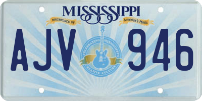MS license plate AJV946