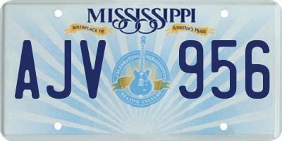MS license plate AJV956
