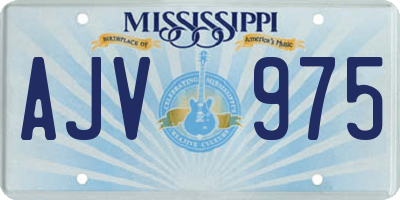 MS license plate AJV975