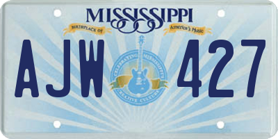 MS license plate AJW427