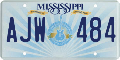 MS license plate AJW484