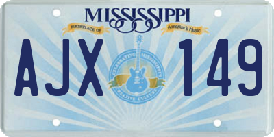 MS license plate AJX149