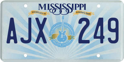 MS license plate AJX249