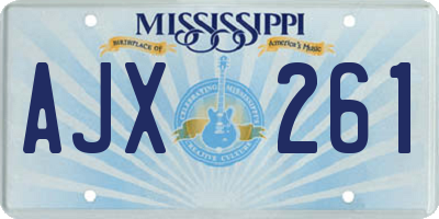MS license plate AJX261