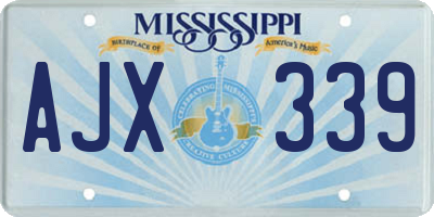 MS license plate AJX339