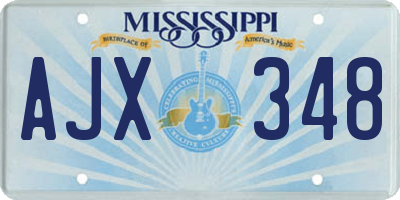 MS license plate AJX348