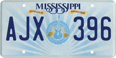 MS license plate AJX396