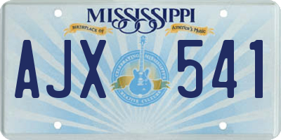 MS license plate AJX541