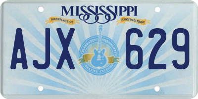 MS license plate AJX629