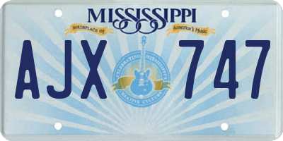 MS license plate AJX747