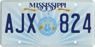 MS license plate AJX824