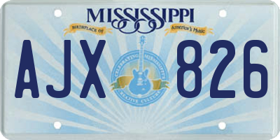 MS license plate AJX826
