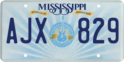 MS license plate AJX829