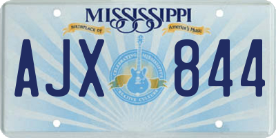 MS license plate AJX844