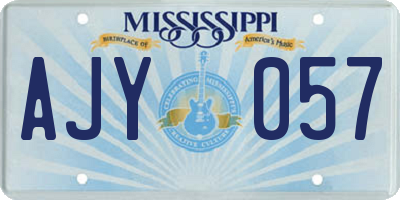 MS license plate AJY057