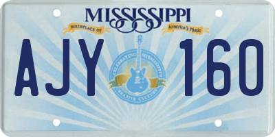 MS license plate AJY160
