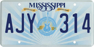 MS license plate AJY314