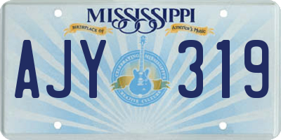 MS license plate AJY319
