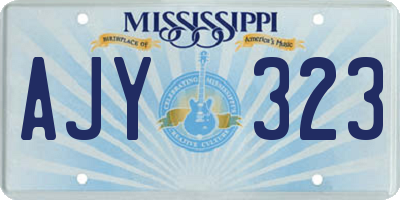MS license plate AJY323
