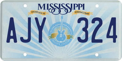 MS license plate AJY324