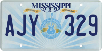 MS license plate AJY329