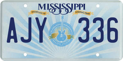 MS license plate AJY336