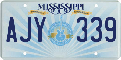 MS license plate AJY339