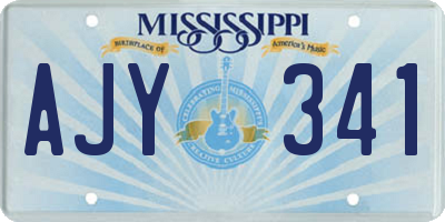 MS license plate AJY341