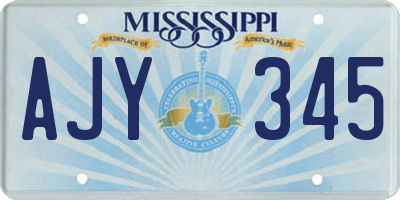 MS license plate AJY345