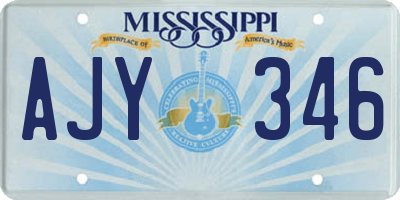 MS license plate AJY346
