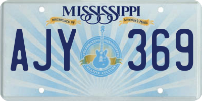 MS license plate AJY369