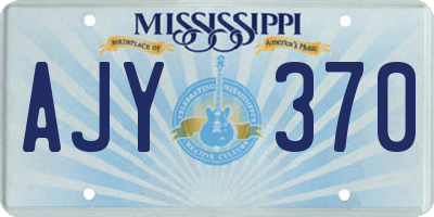 MS license plate AJY370