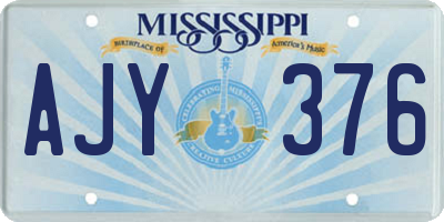 MS license plate AJY376