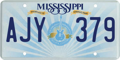 MS license plate AJY379