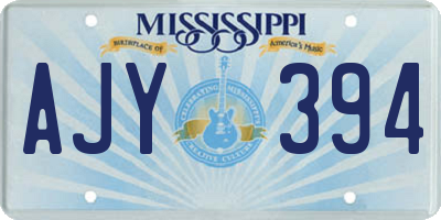 MS license plate AJY394