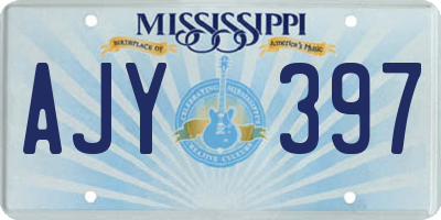 MS license plate AJY397