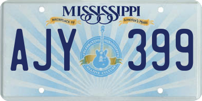 MS license plate AJY399