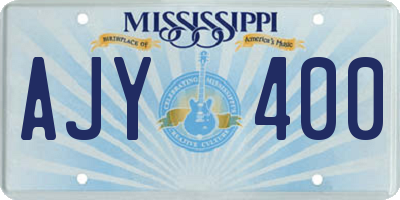 MS license plate AJY400