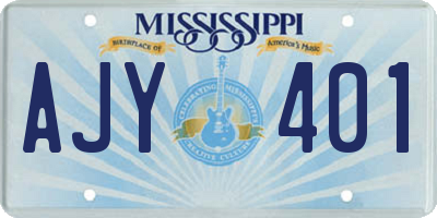 MS license plate AJY401