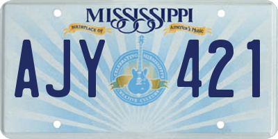 MS license plate AJY421