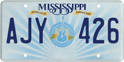 MS license plate AJY426
