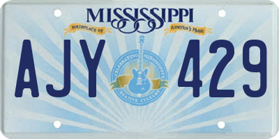 MS license plate AJY429