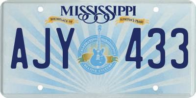 MS license plate AJY433