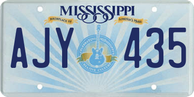 MS license plate AJY435