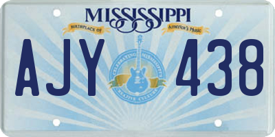 MS license plate AJY438