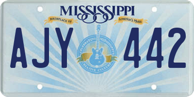 MS license plate AJY442