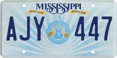 MS license plate AJY447