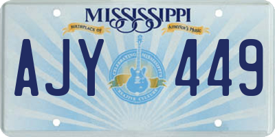 MS license plate AJY449
