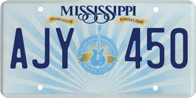 MS license plate AJY450