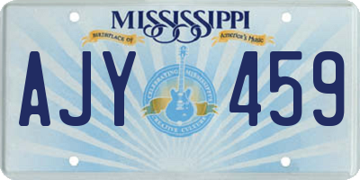 MS license plate AJY459